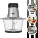 Processador de Alimentos Philco PMN03A 350W Jarra em Vidro Preto 220V