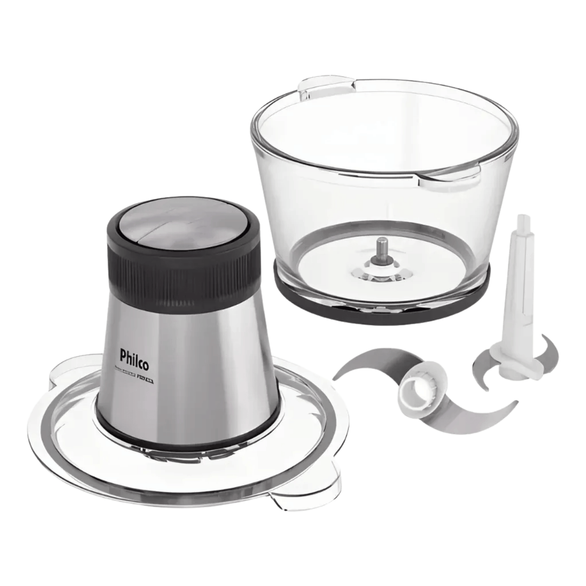 Processador de Alimentos Philco PMN03A 350W Jarra em Vidro Preto 220V