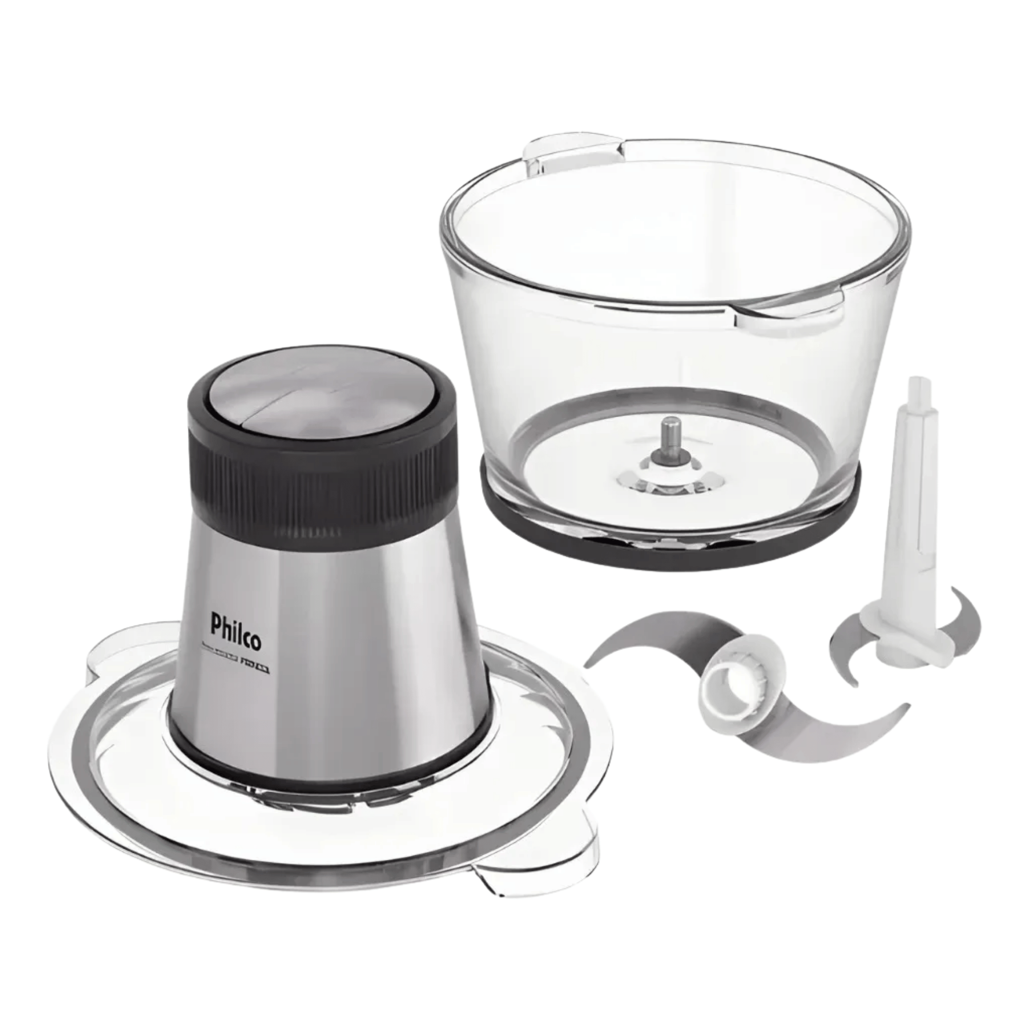 Processador de Alimentos Philco PMN03A 350W Jarra em Vidro Preto 220V