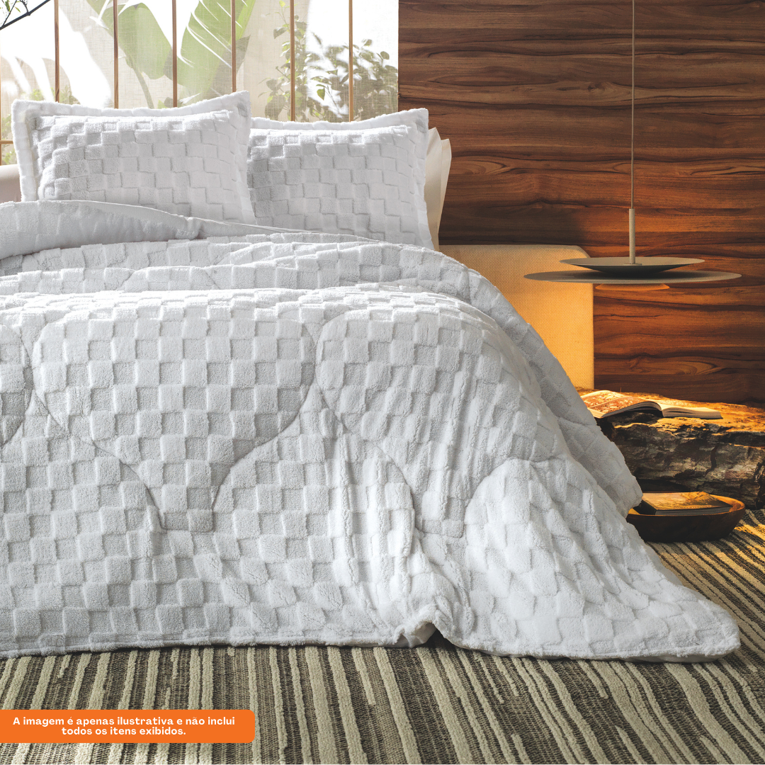Edredom Casal Altenburg Sense Snow 220x240cm Branco