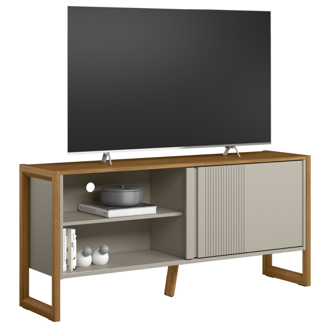 Rack Gold Linea 141cm Nature e Off White