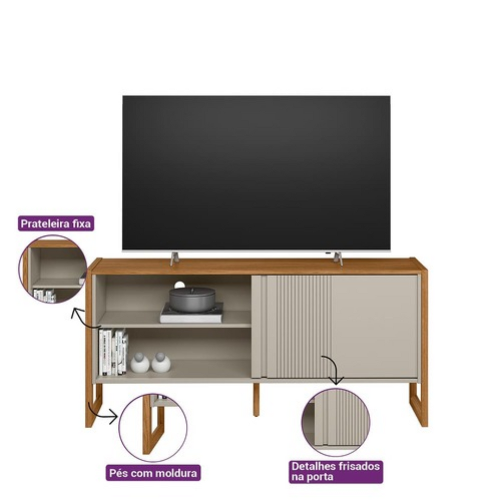 Rack Gold Linea 141cm Nature e Off White