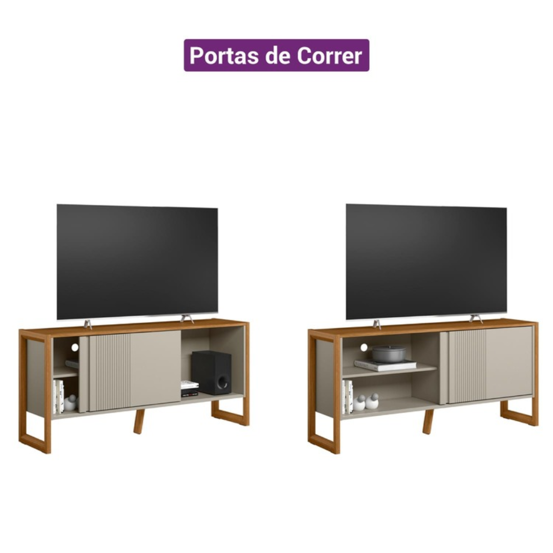 Rack Gold Linea 141cm Nature e Off White
