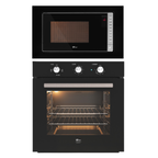 Kit Fischer de Embutir Forno Elétrico 78L Infinity + Micro-ondas 25L Fit Line Preto 220V