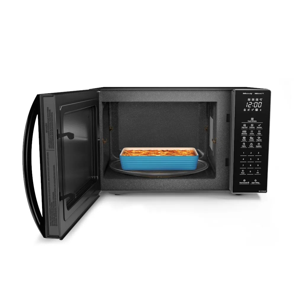 Micro-ondas Panasonic 34L Dupla Refeição Antiaderente Preto 220V
