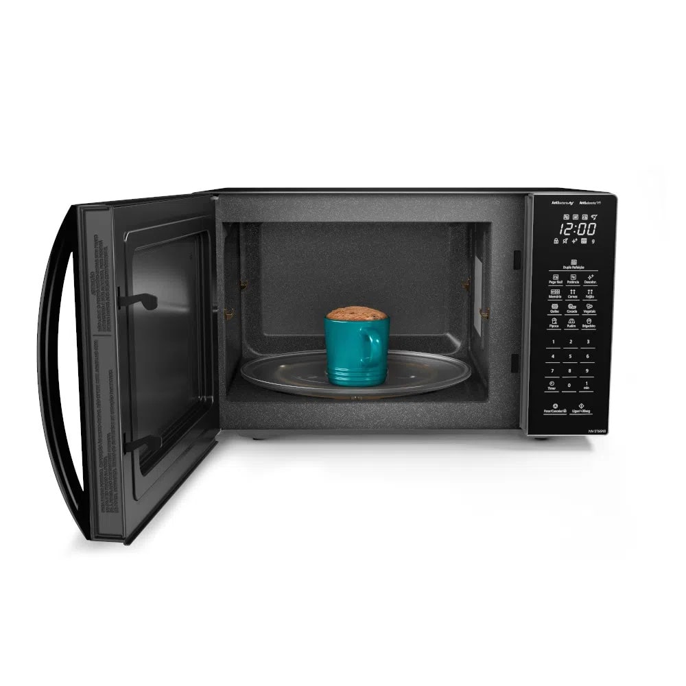 Micro-ondas Panasonic 34L Dupla Refeição Antiaderente Preto 220V