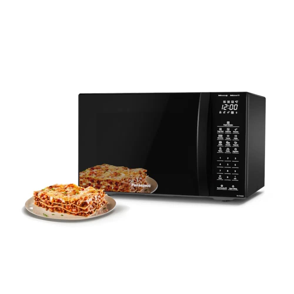 Micro-ondas Panasonic 34L Dupla Refeição Antiaderente Preto 220V
