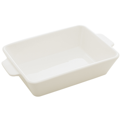 Refratário de Porcelana Coliseu com Alça 29cm Branco