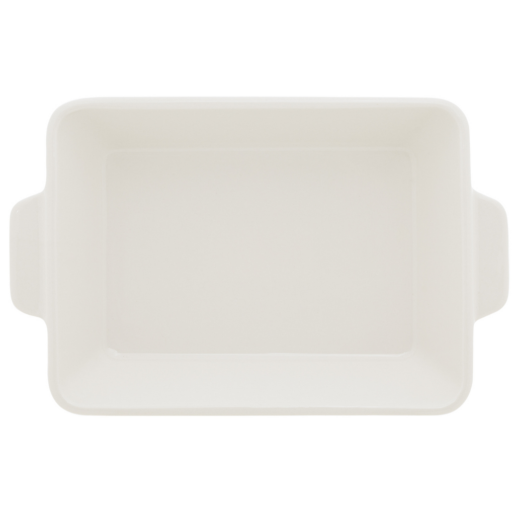 Refratário de Porcelana Coliseu com Alça 29cm Branco