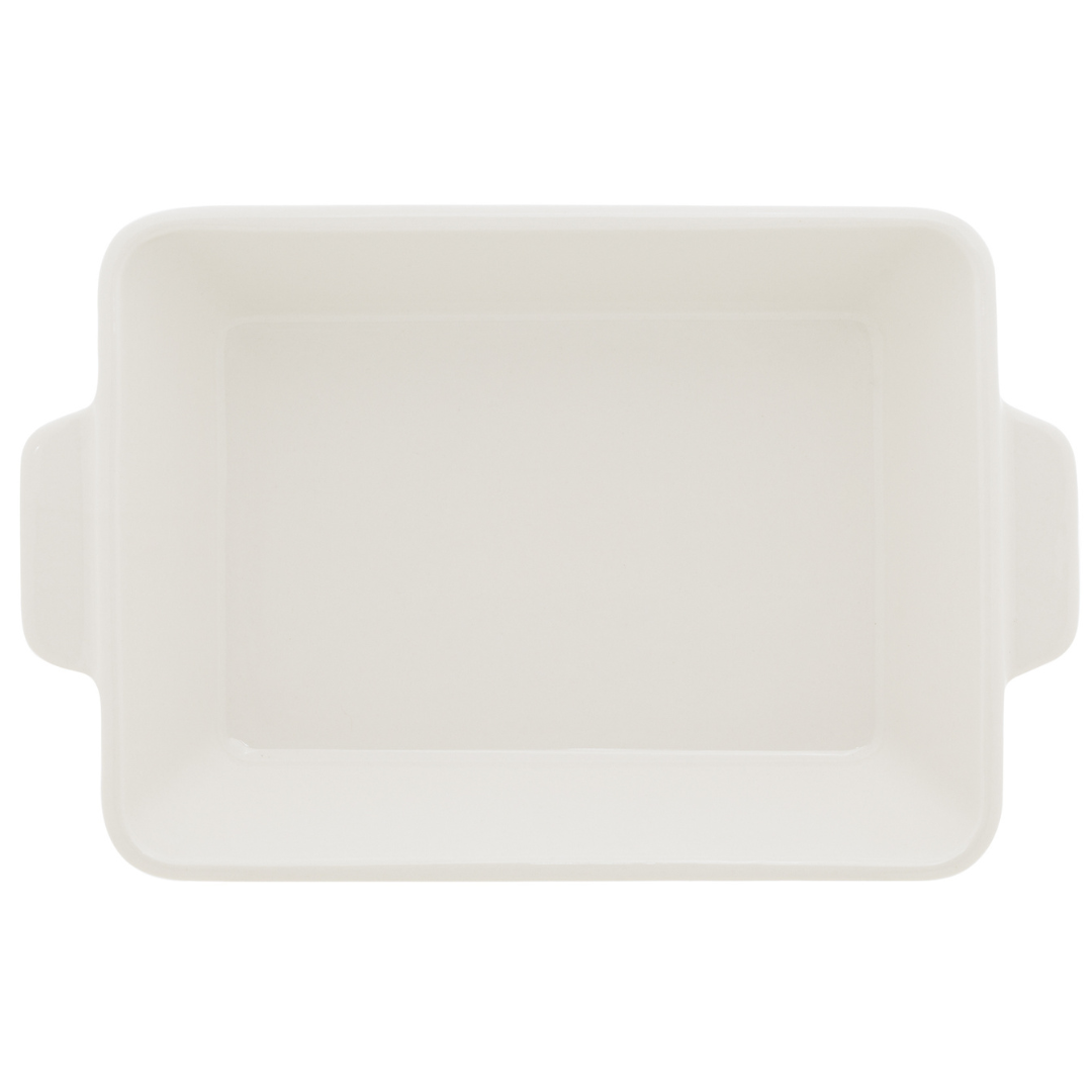 Refratário de Porcelana Coliseu com Alça 29cm Branco