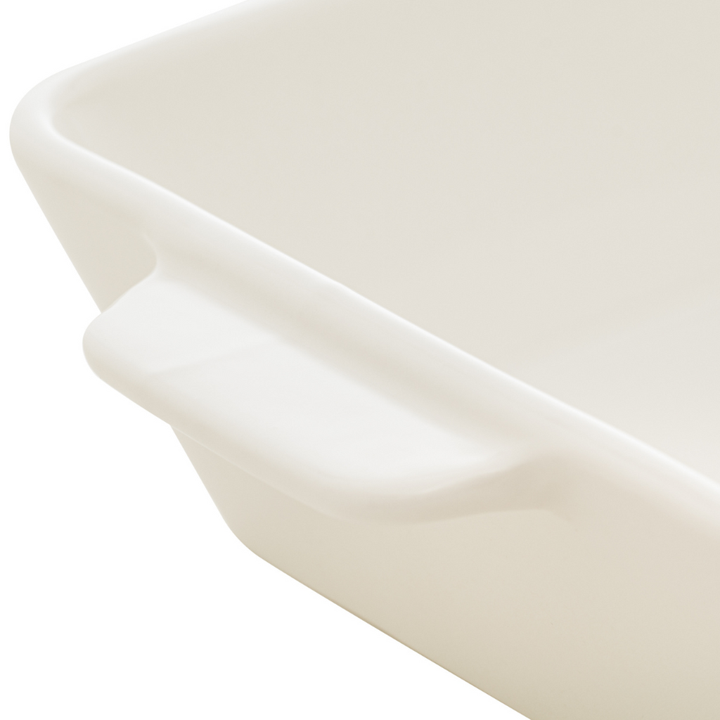 Refratário de Porcelana Coliseu com Alça 29cm Branco