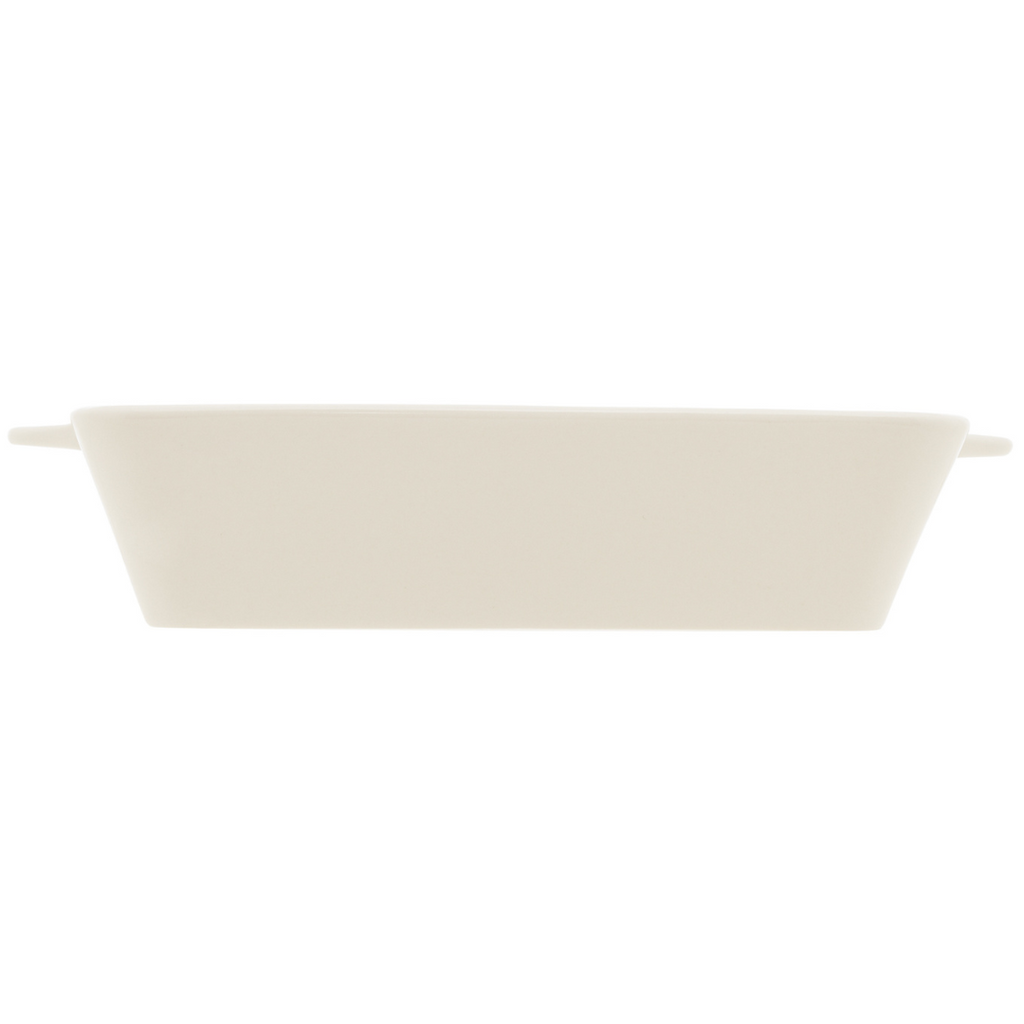 Refratário de Porcelana Coliseu com Alça 29cm Branco