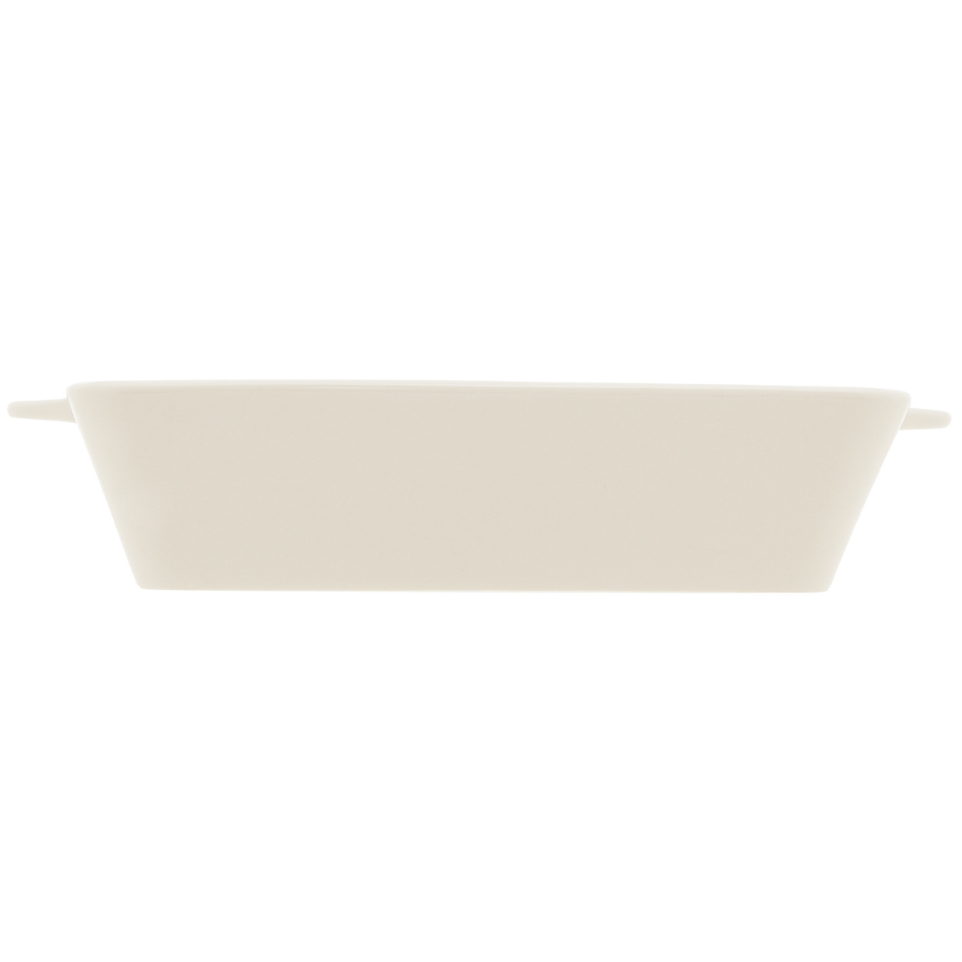 Refratário de Porcelana Coliseu com Alça 29cm Branco