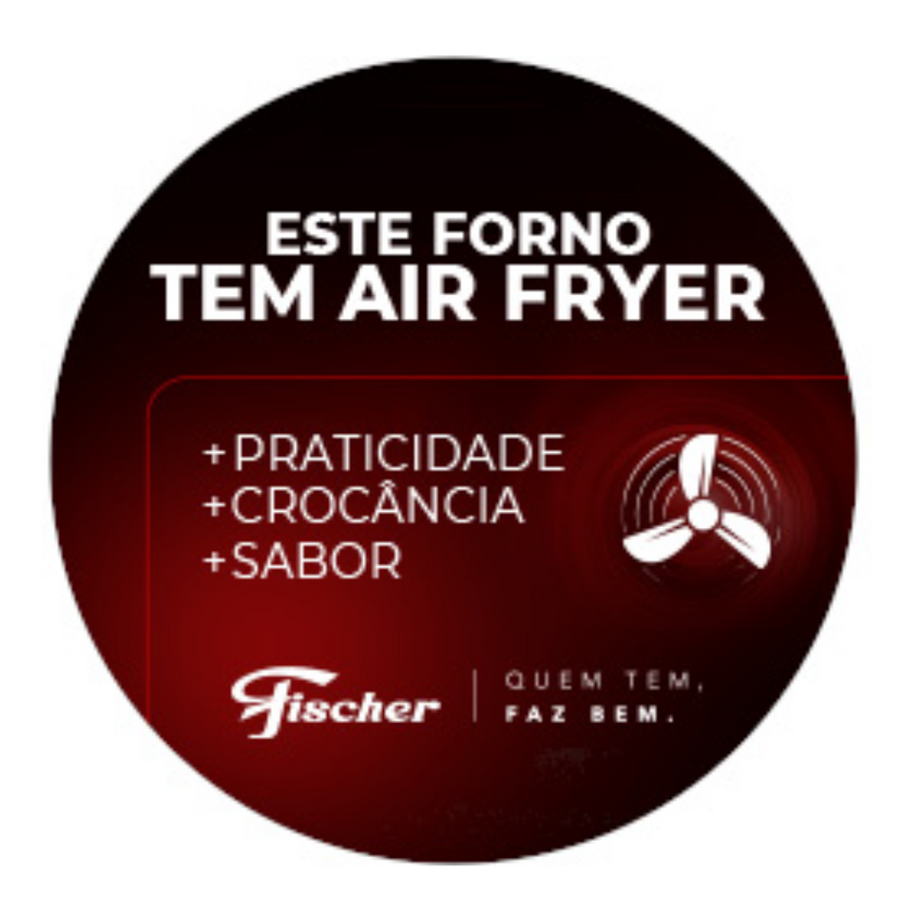 Forno de Embutir Elétrico Fischer 50L Infinity com Air Fryer Inox 220V