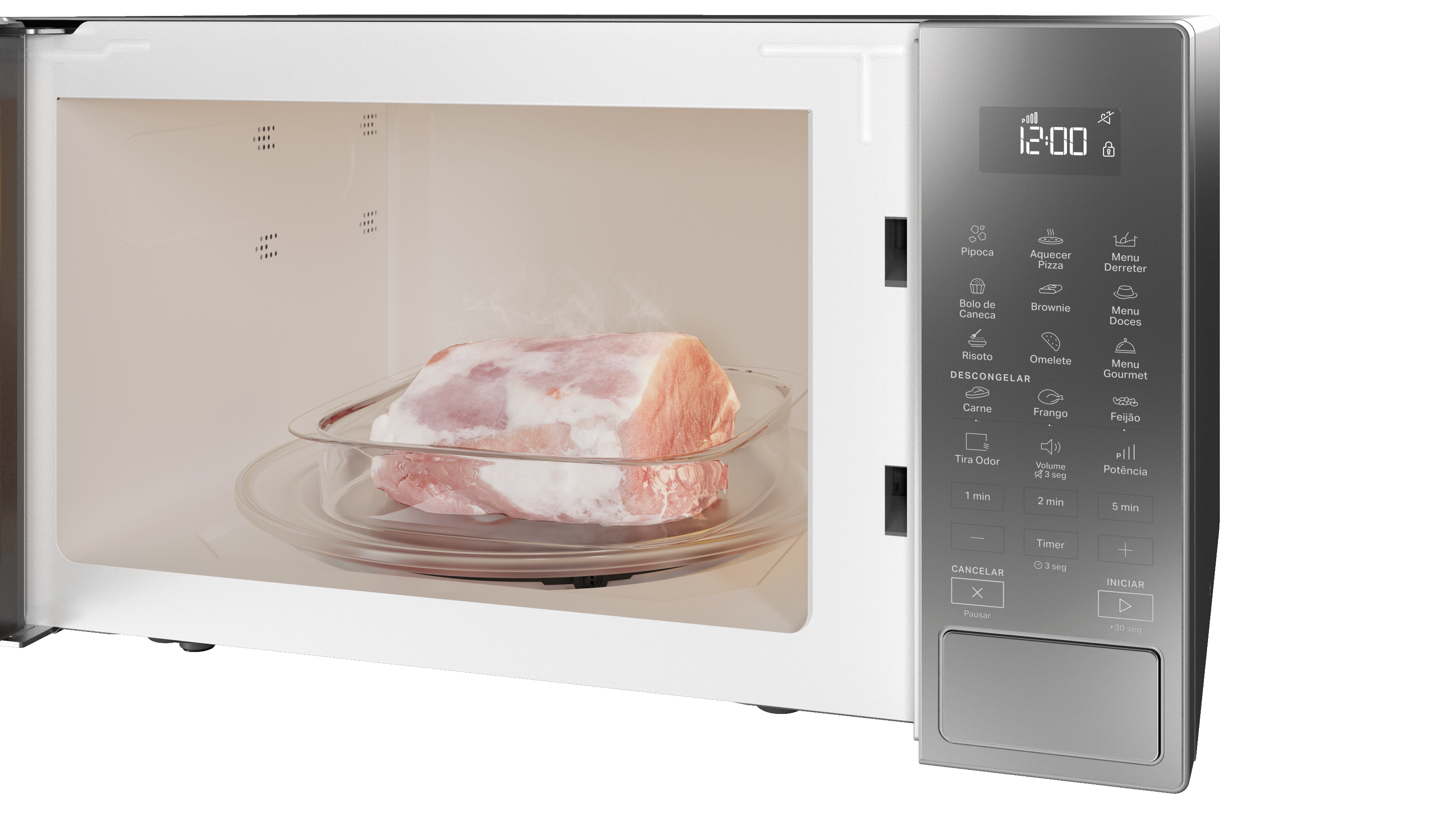 Micro-ondas Brastemp 32L Menu Gourmet BMS46AR Inox Espelhado 220V