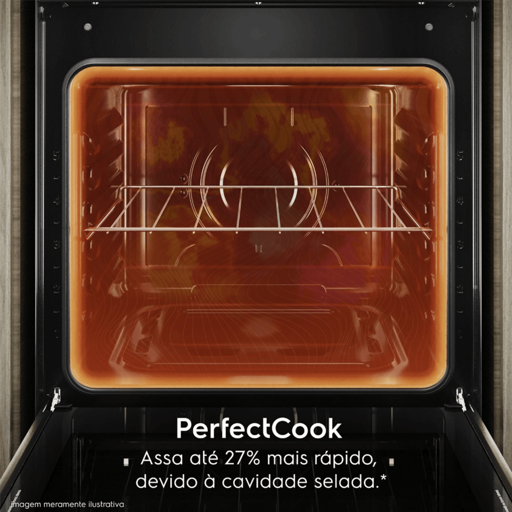 Fogão de Embutir 4 Bocas Electrolux Experience FE4EB com Mesa de Vidro PerfectCook360 Preto 220V