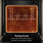 Fogão de Embutir 4 Bocas Electrolux Experience FE4EB com Mesa de Vidro PerfectCook360 Preto 220V