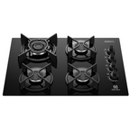 Cooktop a Gás Electrolux 4 Bocas KE4GC Experience Tripla Chama Preto Bivolt
