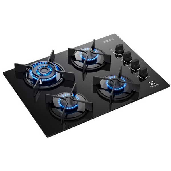 Cooktop a Gás Electrolux 4 Bocas KE4GC Experience Tripla Chama Preto Bivolt