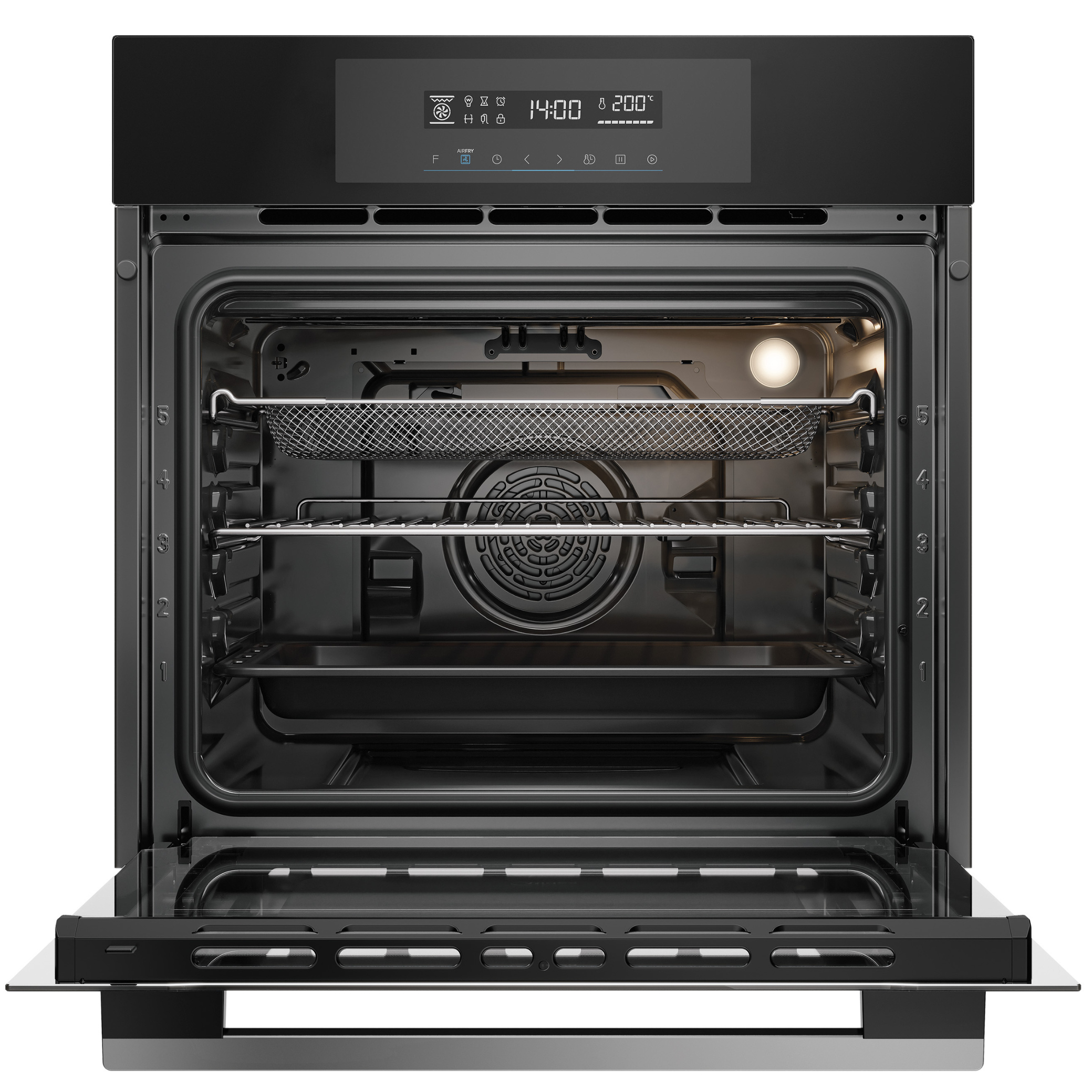 Forno de Embutir Elétrico Midea 80L TST80P2 com Função Air Fryer Preto 220V