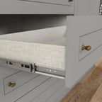 Roupeiro Americano Henn 159cm 4 Portas 4 Gavetas Cinza