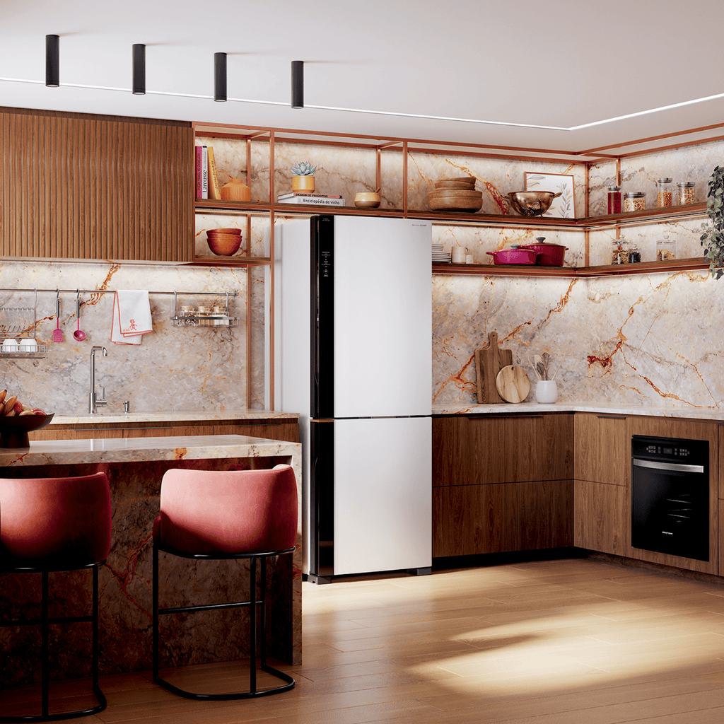 Refrigerador Brastemp 500L BRE66AB Duplex Inverse Inteligente B= Smart Branco Bivolt