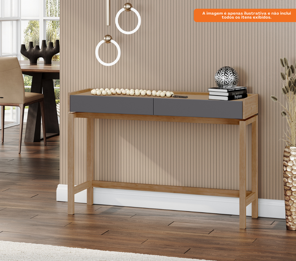 Aparador Barcelona Finestra 120cm 2 Gavetas Tauari/Concret
