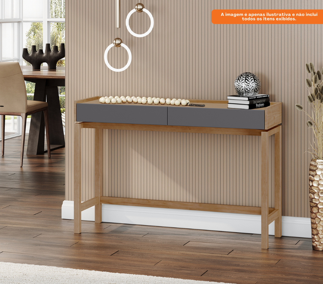 Aparador Barcelona Finestra 120cm 2 Gavetas Tauari/Concret