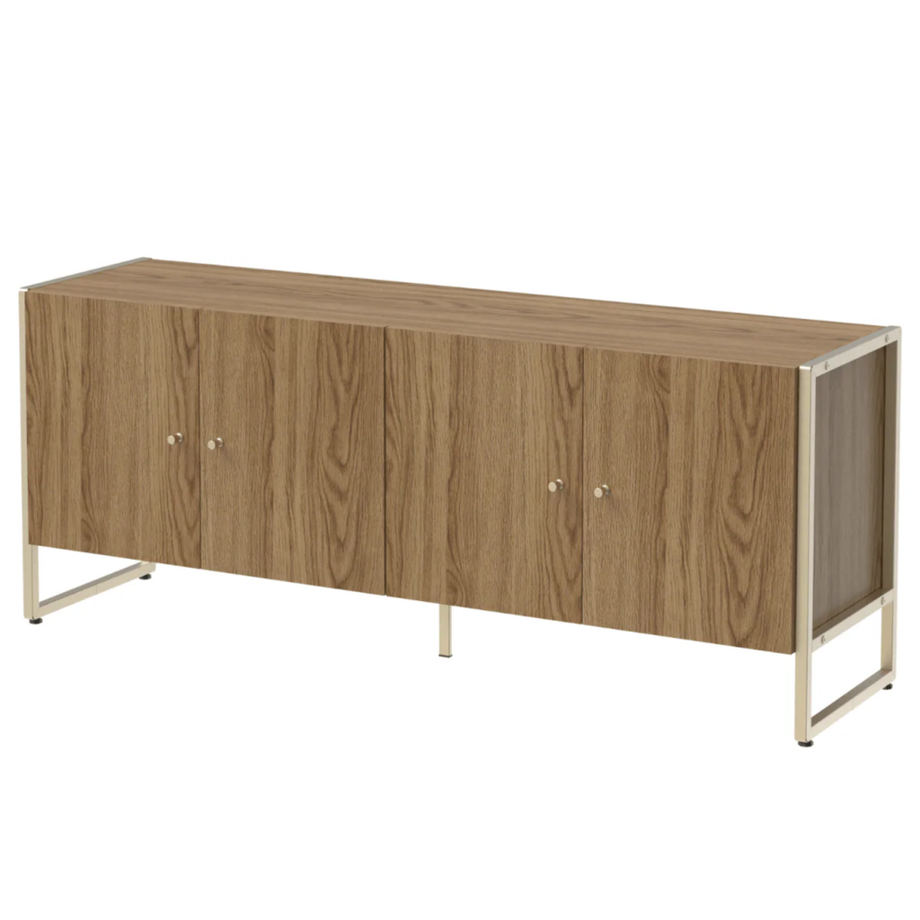 Rack Voss Província 147cm 4 Portas Freijó e Champanhe