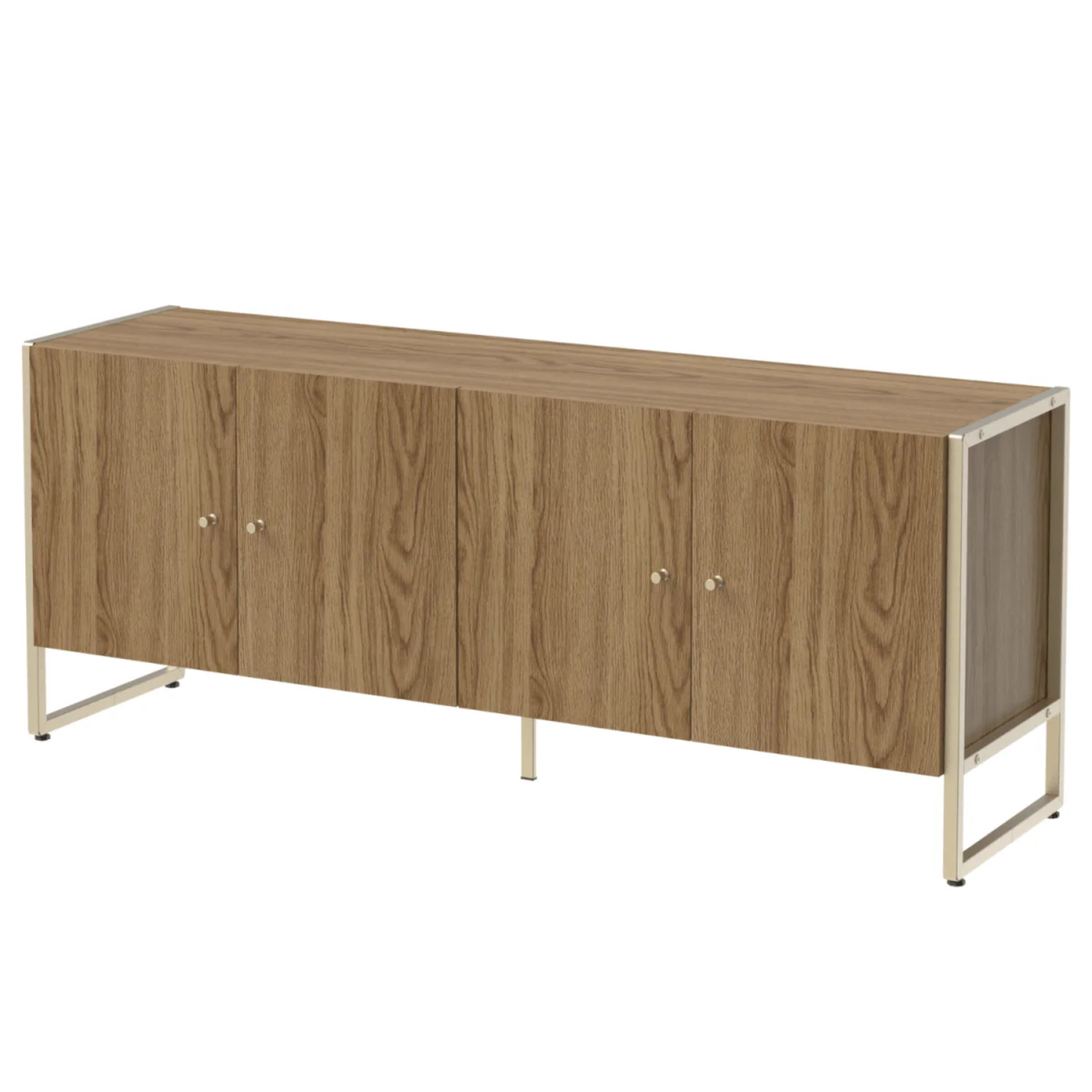 Rack Voss Província 147cm 4 Portas Freijó e Champanhe