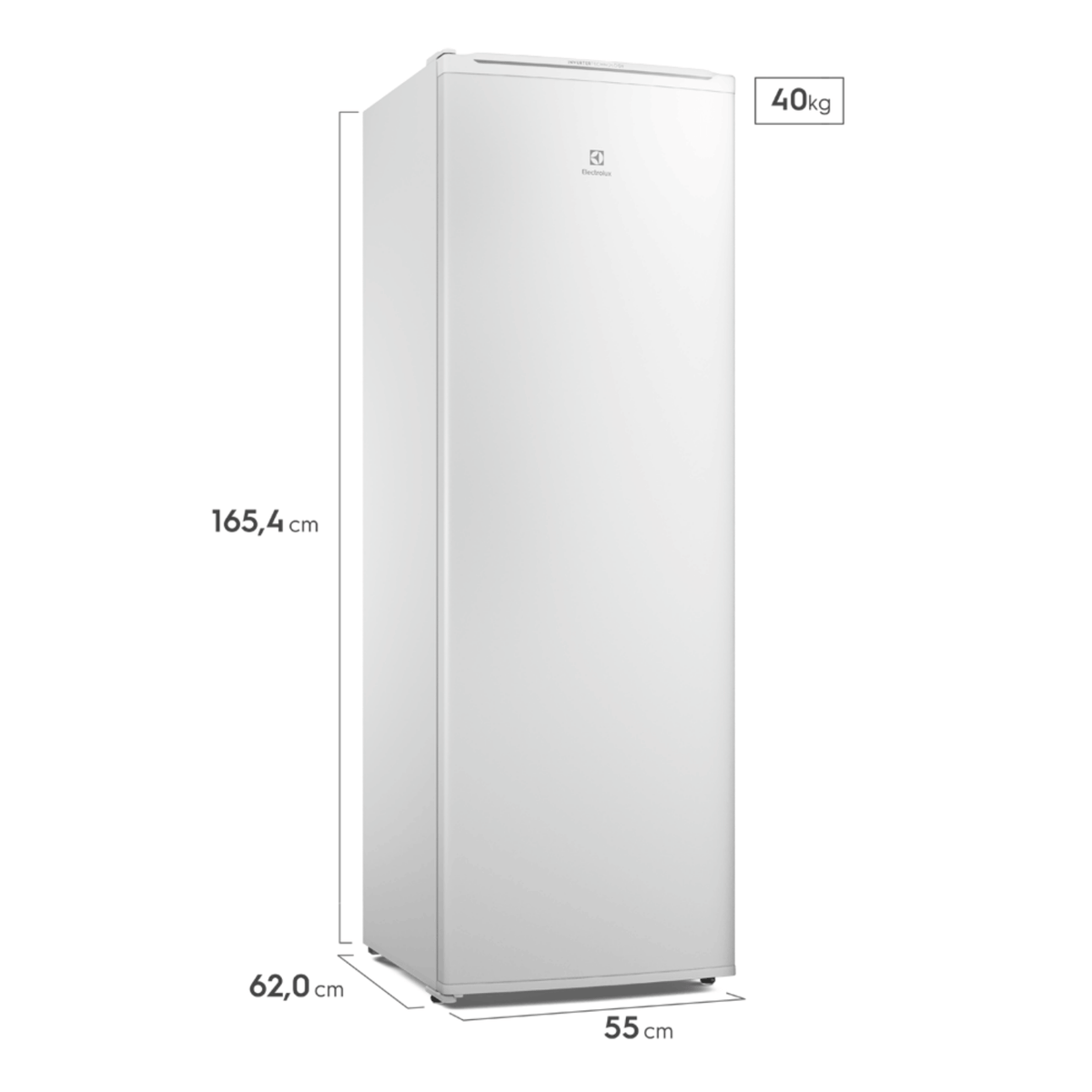 Freezer Vertical Efficient Electrolux 249L Inverter FEI27T Branco Bivolt