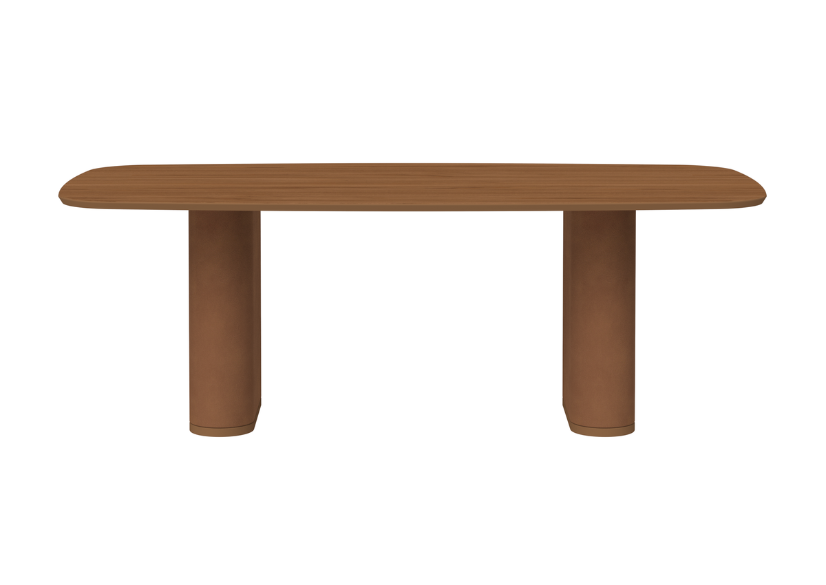 Mesa Retangular Lintz Província 219x110cm Caramelo Tampo Canella