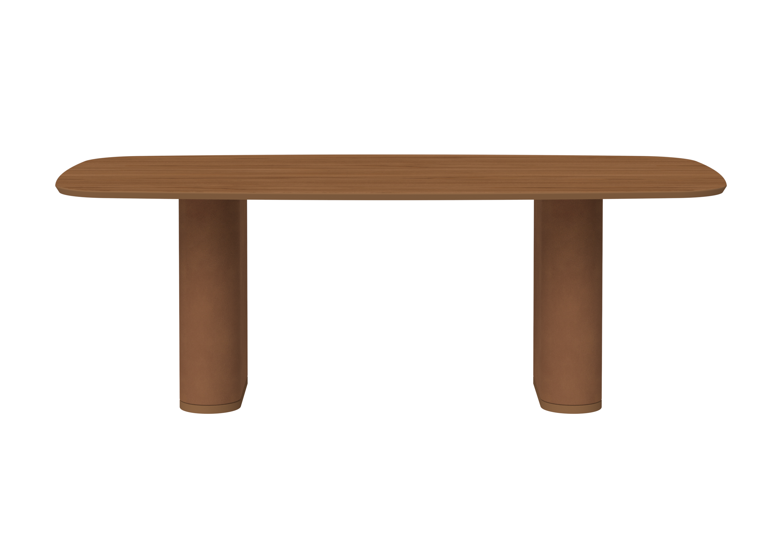 Mesa Retangular Lintz Província 219x110cm Caramelo Tampo Canella