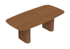 Mesa Retangular Lintz Província 219x110cm Caramelo Tampo Canella