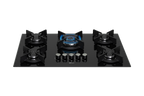 Cooktop à Gás Fischer 5 Bocas Infinity 26298-57077 Tripla Chama Grades em Ferro Fundido Vidro Preto Bivolt