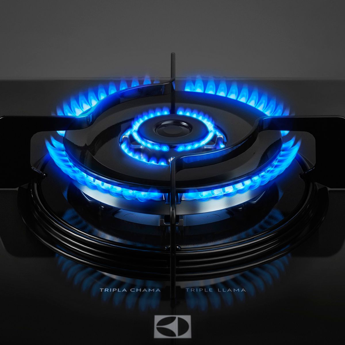 Cooktop à Gás Electrolux 5 Bocas Tripla Chama KE5TP Vidro Preto Bivolt