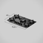 Cooktop à Gás Electrolux 5 Bocas Tripla Chama KE5TP Vidro Preto Bivolt