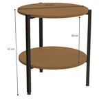 Mesa Apoio Kappesberg 47cm LI017 Canela e Preto