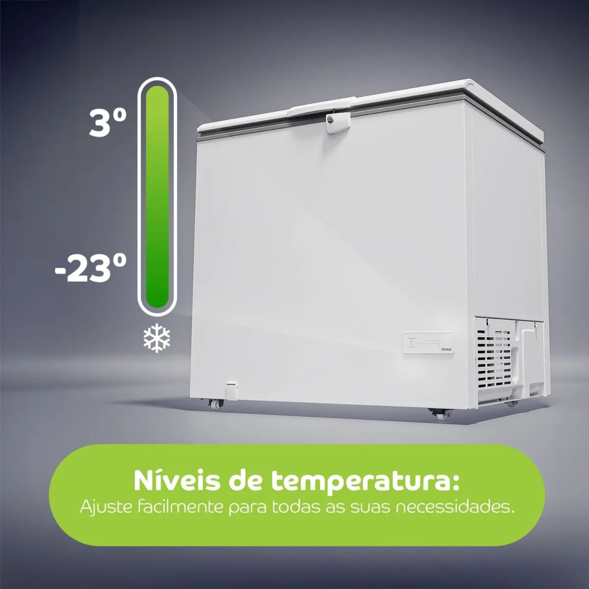 Freezer Horizontal Consul 307L CHA31MB Branco 220V