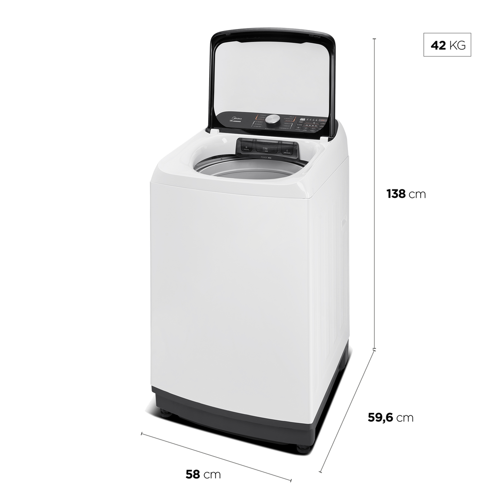 Lavadora de Roupas Midea 13KG Wave Agitador Branco 220V
