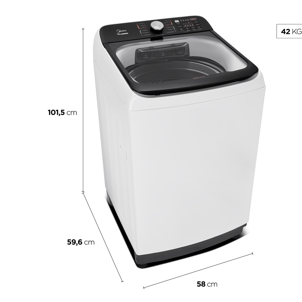 Lavadora de Roupas Midea 13KG Wave Agitador Branco 220V
