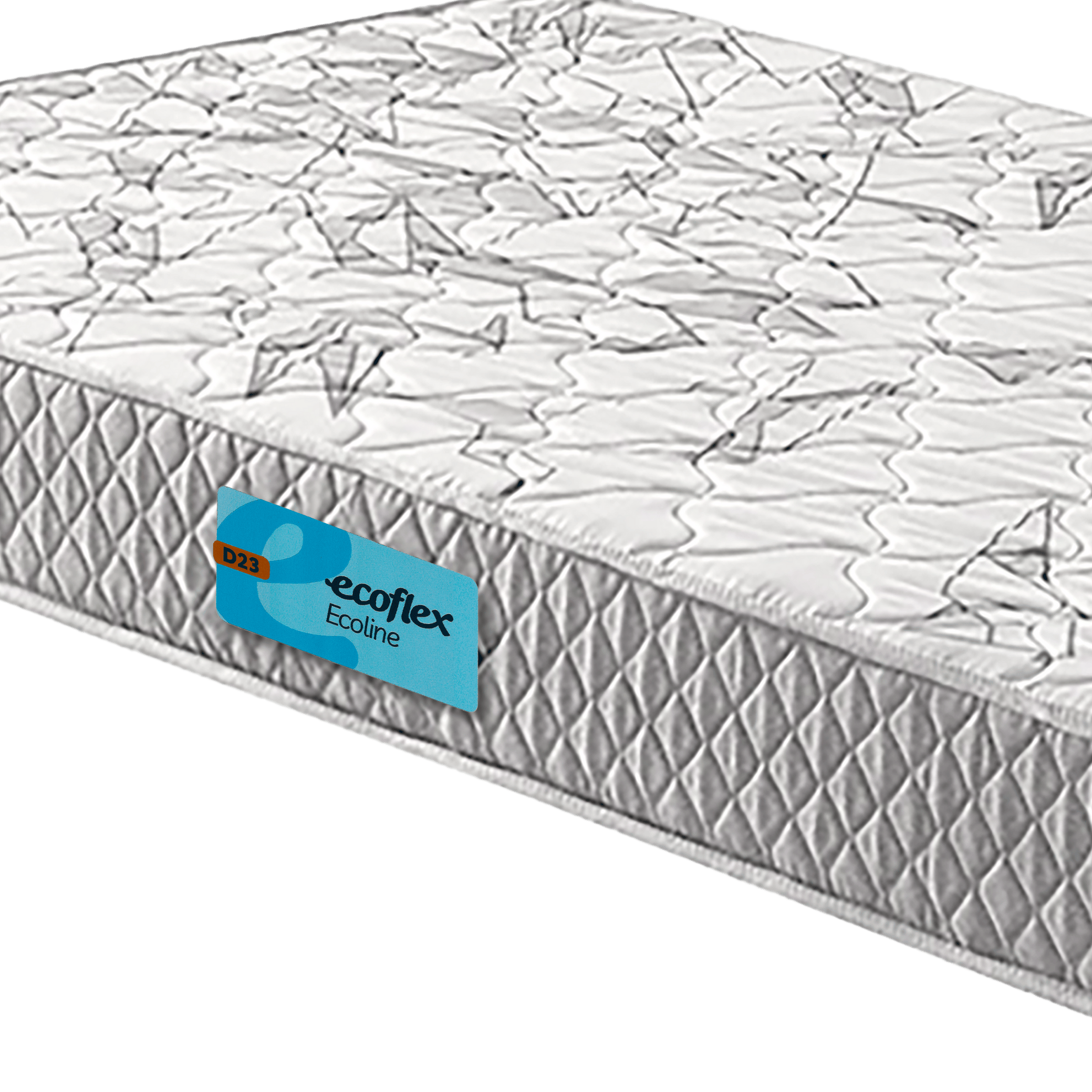 Colchão Espuma Ecoline D-23 Ecoflex Solteiro 88x188x14cm Cinza