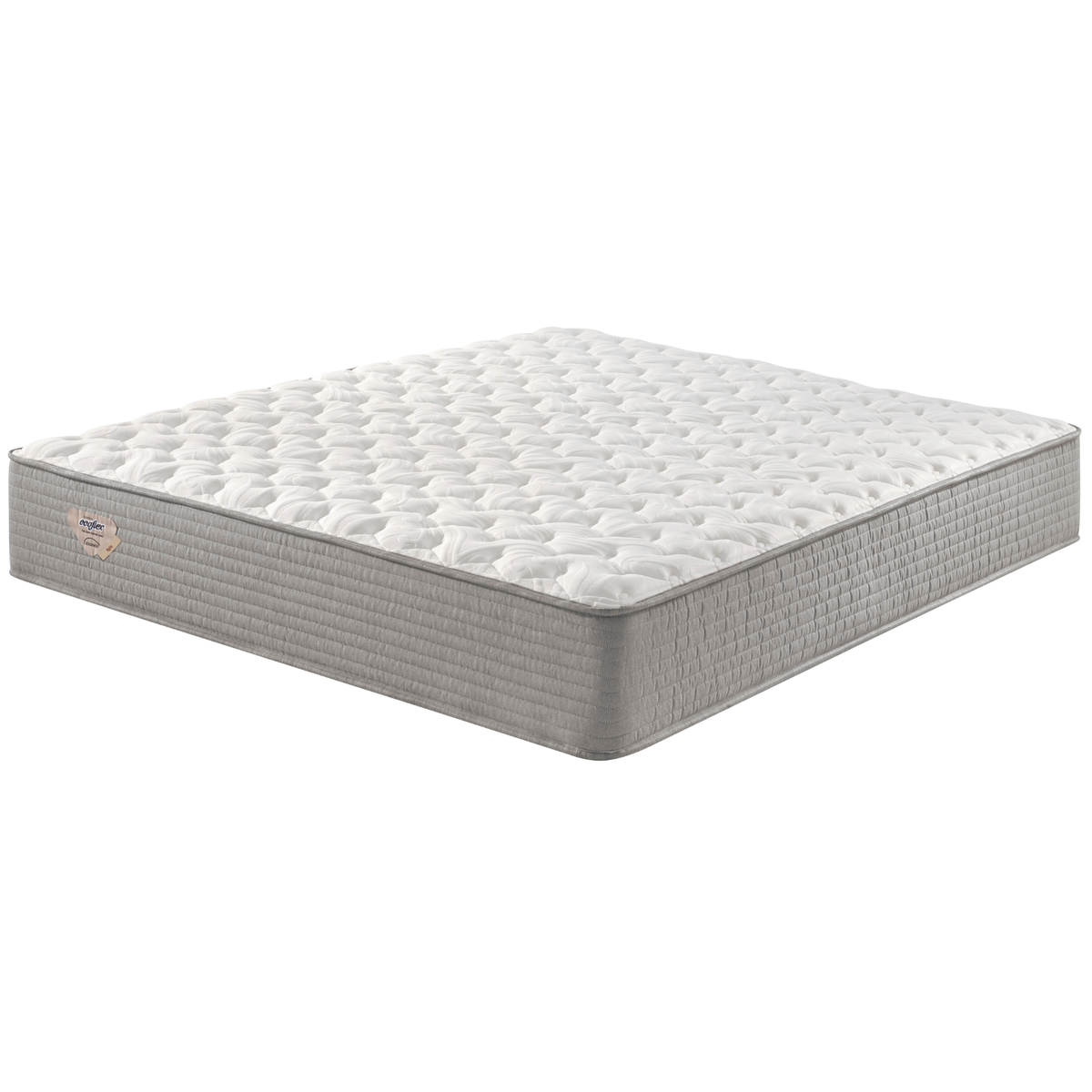 Colchão Agile Casal Ecoflex 138x188x30cm Molas Ensacadas Wide Cinza Chumbo