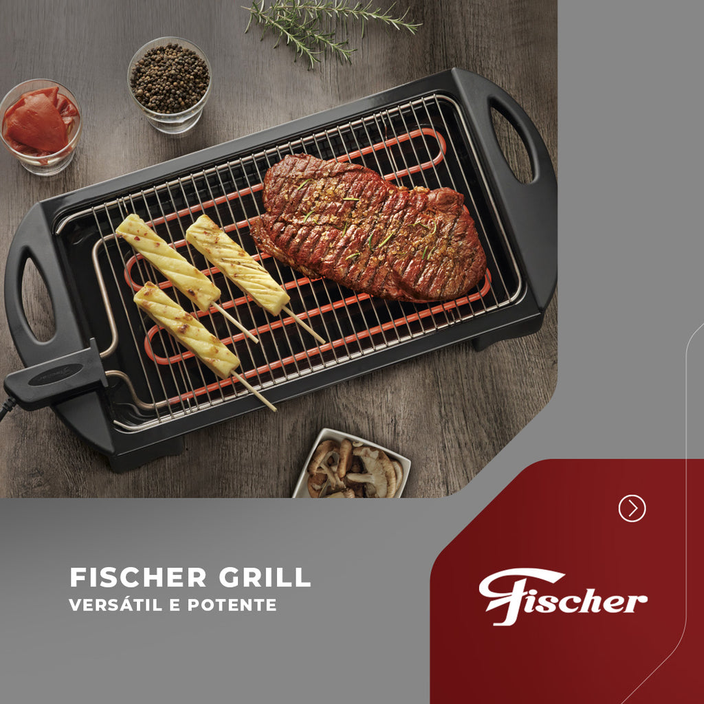 Churrasqueira Elétrica Portátil Fischer 4513 Ranch Grill Preto 220V