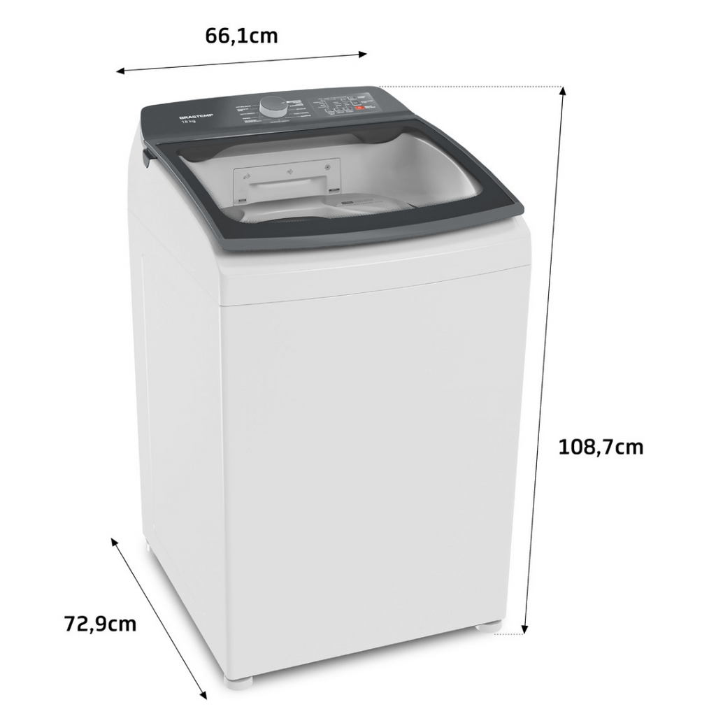 Lavadora de Roupas Brastemp Advanced 18Kg BWF18AB Branco 220V