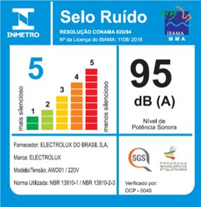 Aspirador de Água e Pó Electrolux Hidrolux 1400W AWD01 Preto 220V