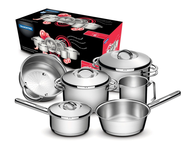 Jogo de Panelas Tramontina Solar 6 Peças Inox