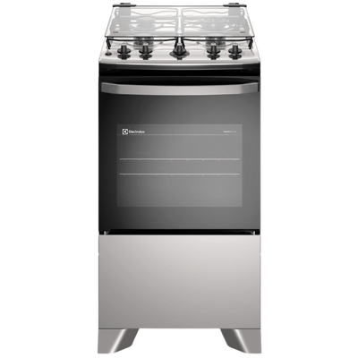 Fogão 4 Bocas Electrolux Efficient FE4IG Piso Mesa de Inox PerfectCook e VaporBake Cinza Bivolt
