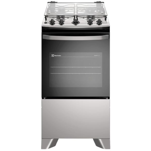 Fogão 4 Bocas Electrolux Efficient FE4IG Piso Mesa de Inox PerfectCook e VaporBake Cinza Bivolt