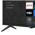 Smart TV LED 40" Full HD AOC 40S5045 Roku TV Wi-Fi Preto Bivolt